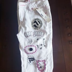 Pepe patched boot cut jeans